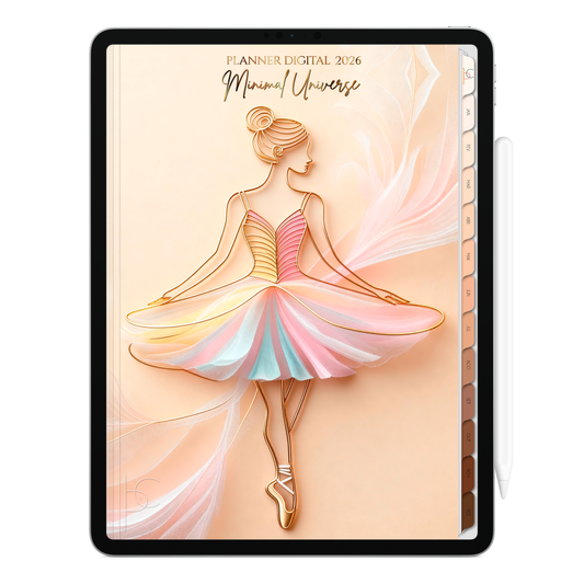 Planner Digital 2026 Vertical Minimal Universe Alma Desperta pt-BR • Para iPad e Tablet Android • Download Imediato
