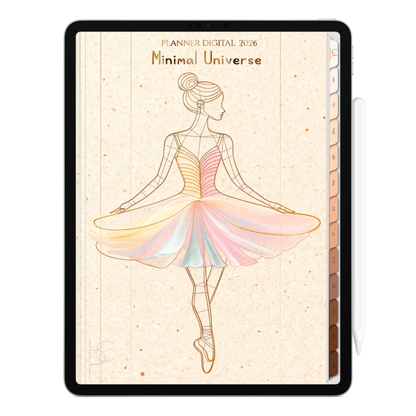 Planner Digital 2026 Vertical Minimal Universe Voo Interior pt-BR • Para iPad e Tablet Android • Download Imediato