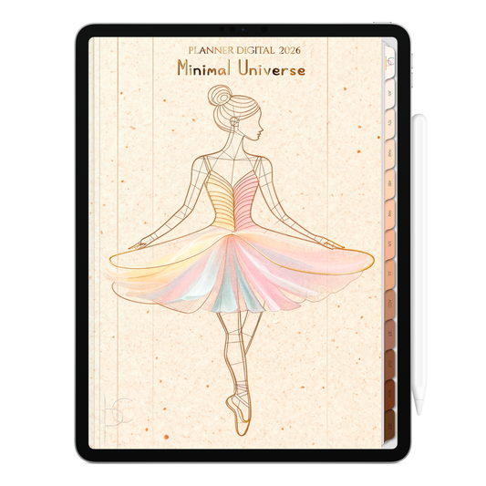 Planner Digital 2026 Vertical Minimal Universe Voo Interior pt-BR • Para iPad e Tablet Android • Download Imediato