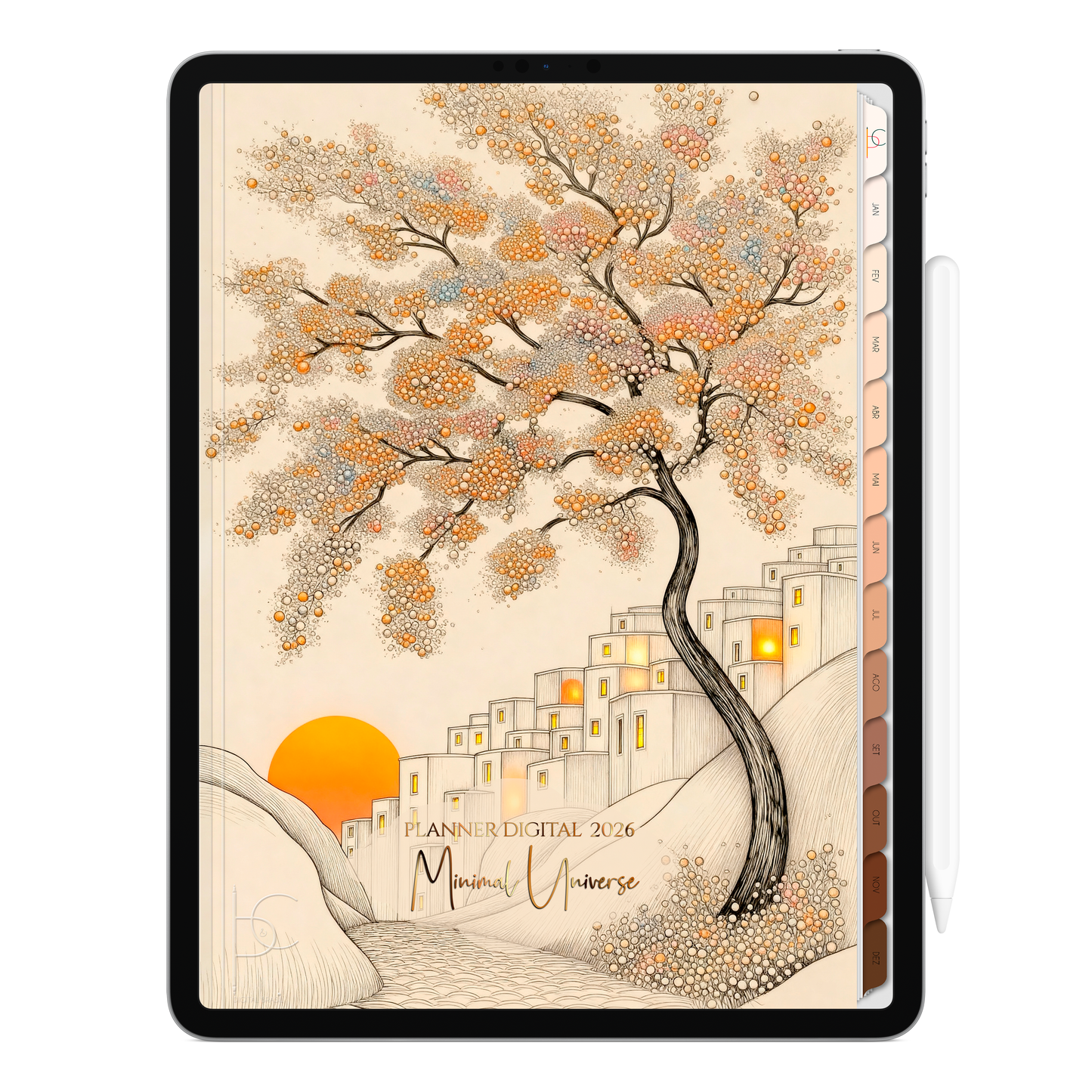 Planner Digital 2026 Vertical Minimal Universe Eterno Agora pt-BR • Para iPad e Tablet Android • Download Imediato