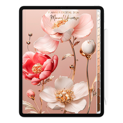 Planner Digital 2026 Vertical Minimal Universe Prosperidade Celeste pt-BR • Para iPad e Tablet Android • Download Imediato