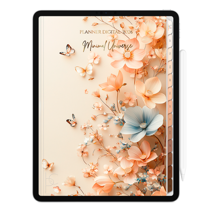 Planner Digital 2026 Vertical Minimal Universe Jornada Celeste pt-BR • Para iPad e Tablet Android • Download Imediato