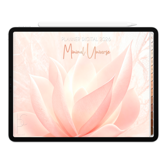 Planner Digital 2026 Horizontal Minimal Universe Pureza Radiante pt-BR • Para iPad e Tablet Android • Download Imediato