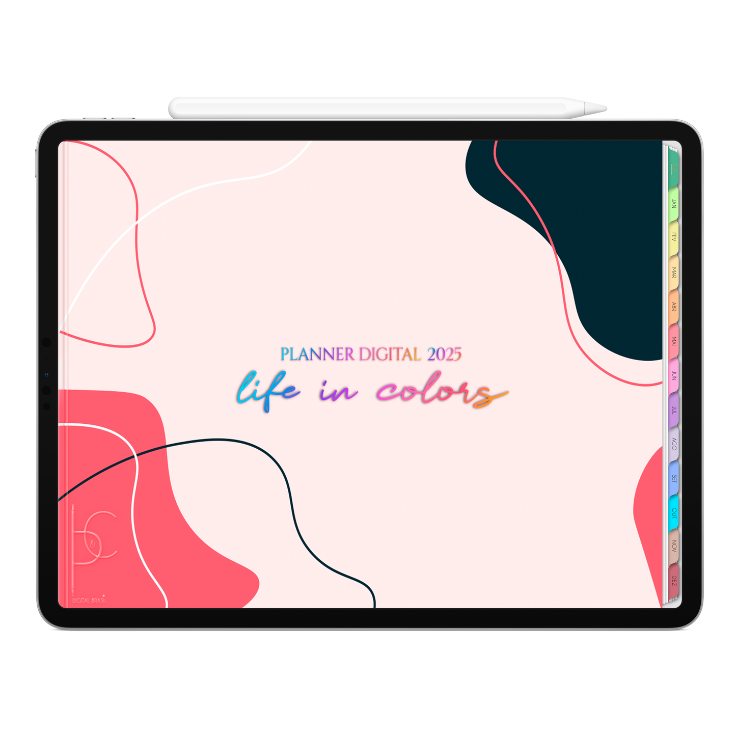 Planner Digital 2025 Horizontal Life In Colors Serenidade Noturna pt-BR • Para iPad e Tablet Android • Download Imediato