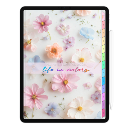 Planner Digital 2026 Vertical Life In Colors Segredo em Cores pt-BR • Para iPad e Tablet Android • Download Imediato