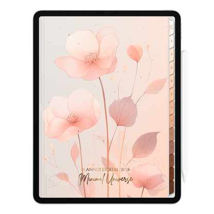 Planner Digital 2026 Vertical Minimal Universe Delicada e Bela pt-BR • Para iPad e Tablet Android • Download Imediato