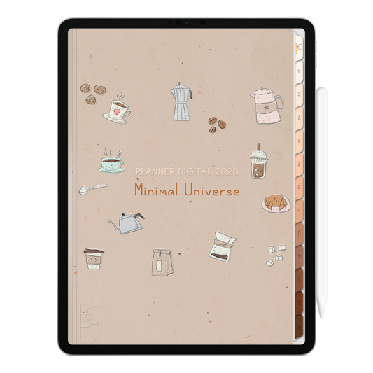 Planner Digital 2026 Vertical Minimal Universe Sweet Home pt-BR • Para iPad e Tablet Android • Download Imediato