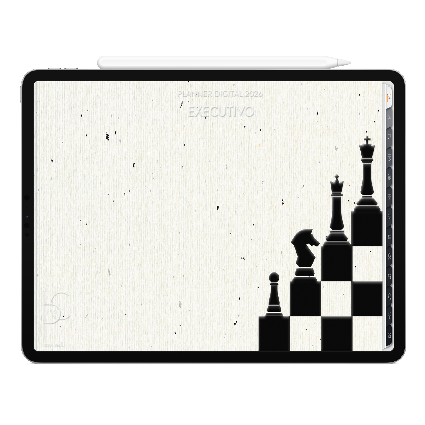 Planner Digital 2026 Horizontal Executivo Coragem Estratégica pt-BR • Para iPad e Tablet Android • Download Imediato