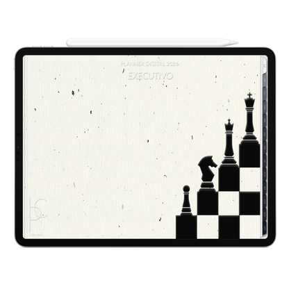 Planner Digital 2026 Horizontal Executivo Coragem Estratégica pt-BR • Para iPad e Tablet Android • Download Imediato