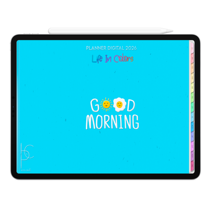 Planner Digital 2026 Horizontal Life In Colors Prece em Movimento pt-BR • Para iPad e Tablet Android • Download Imediato