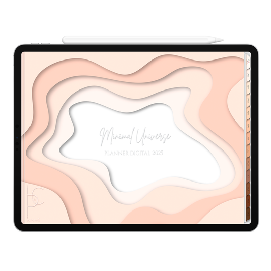 Planner Digital 2025 Horizontal Minimal Universe Leveza da Vida pt-BR • Para iPad e Tablet Android • Download Imediato