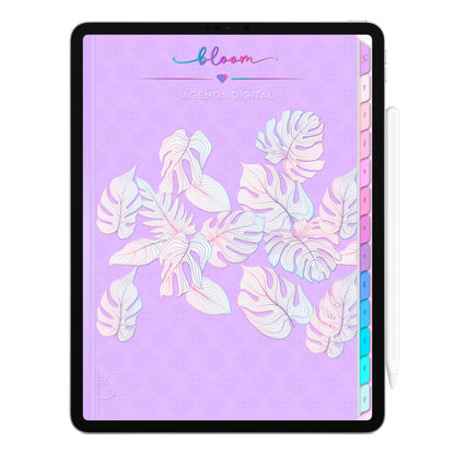 Agenda Digital Permanente Não Datada Bloom Manhã Produtiva • Para iPad e Tablet Android • Download Imediato