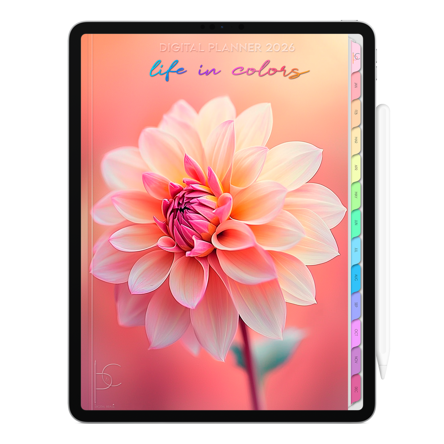 Digital Planner 2026 Vertical Life In Colors Morning Glow ENG • For iPad and Android Tablet • Immediate Download