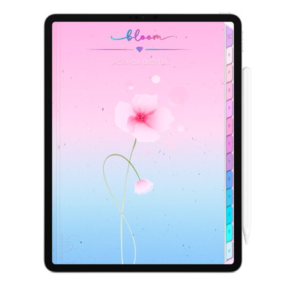 Agenda Digital Permanente Não Datada Bloom Semear • Para iPad e Tablet Android • Download Imediato