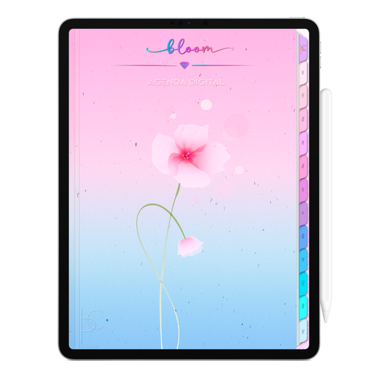 Agenda Digital Permanente Não Datada Bloom Semear • Para iPad e Tablet Android • Download Imediato