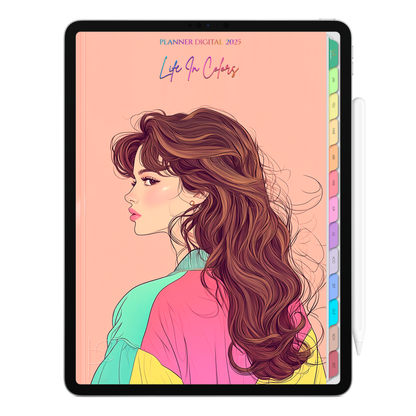 Planner Digital Vertical Life In Colors 2025 Dona de Si pt-BR • Para iPad e Tablet Android • Download Imediato