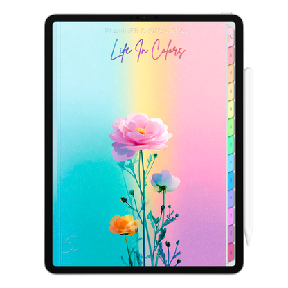 Planner Digital 2026 Vertical Life In Colors Alma em Cores pt-BR • Para iPad e Tablet Android • Download Imediato