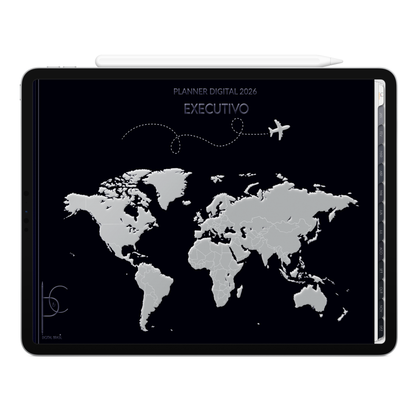 Planner Digital 2026 Horizontal Executivo Expansão Estratégica pt-BR • Para iPad e Tablet Android • Download Imediato