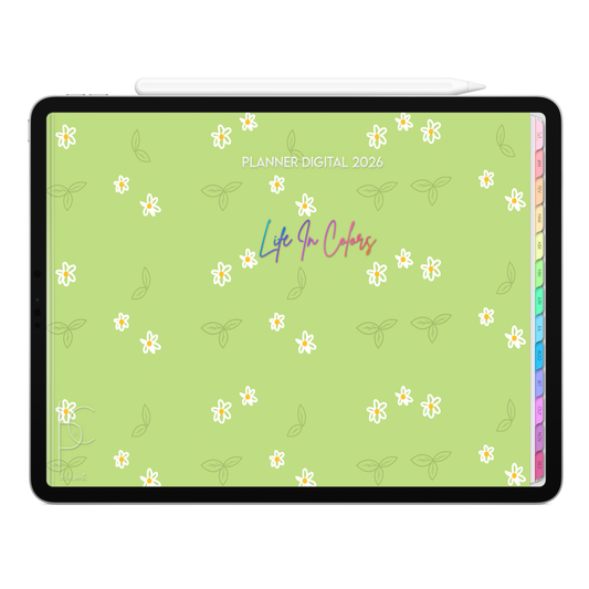 Planner Digital 2026 Horizontal Life In Colors Intuição Plena pt-BR • Para iPad e Tablet Android • Download Imediato