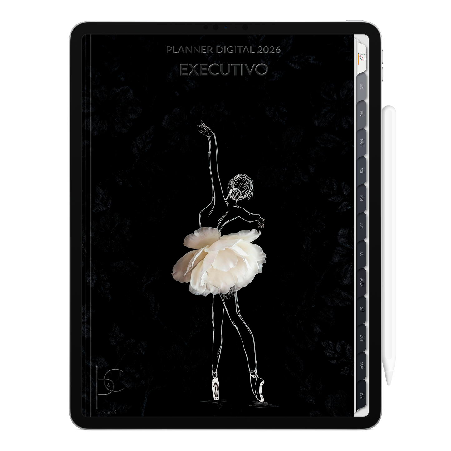Planner Digital 2026 Vertical Executivo Poder Silencioso pt-BR • Para iPad e Tablet Android • Download Imediato