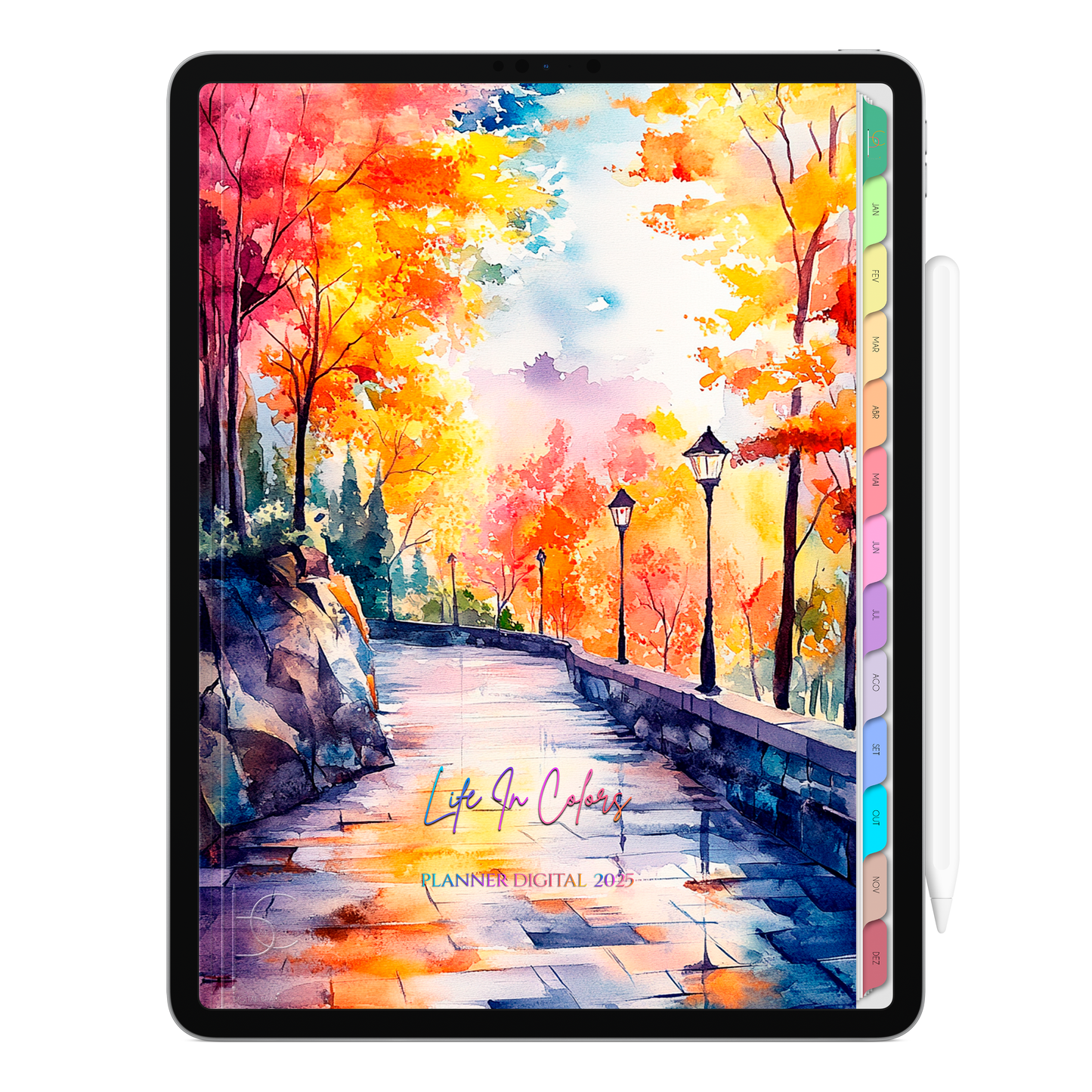 Planner Digital Vertical Life In Colors 2025 Labirinto de Cores pt-BR • Para iPad e Tablet Android • Download Imediato