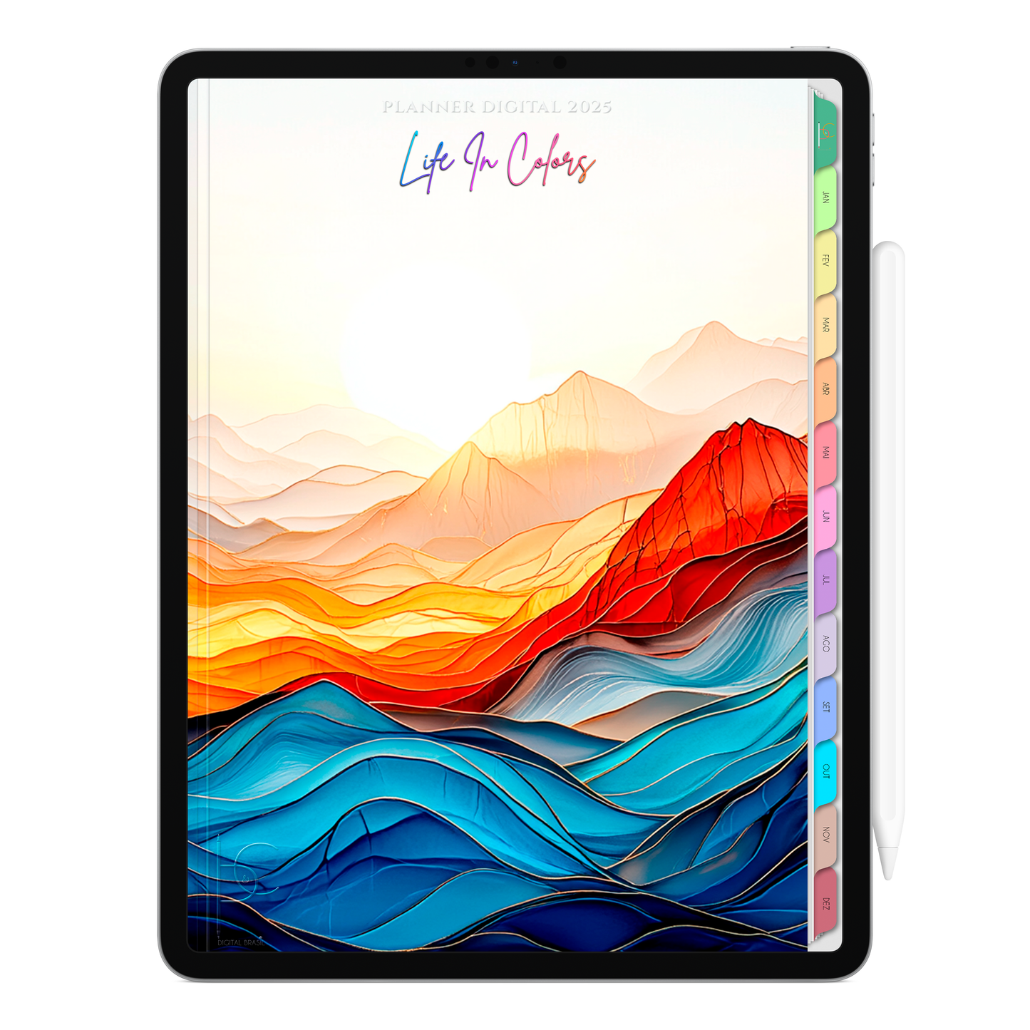 Planner Digital Vertical Life In Colors 2025 Horizonte de Oportunidades pt-BR • Para iPad e Tablet Android • Download Imediato