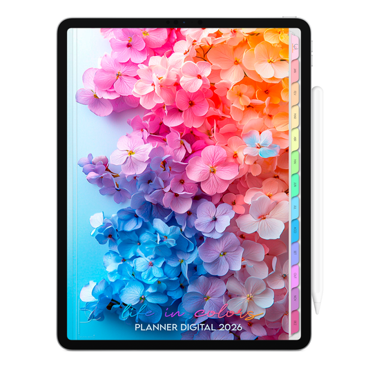 Planner Digital 2026 Vertical Life In Colors Doce Mistério pt-BR • Para iPad e Tablet Android • Download Imediato