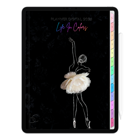 Planner Digital 2026 Vertical Life In Colors Dançando com a Alma pt-BR • Para iPad e Tablet Android • Download Imediato