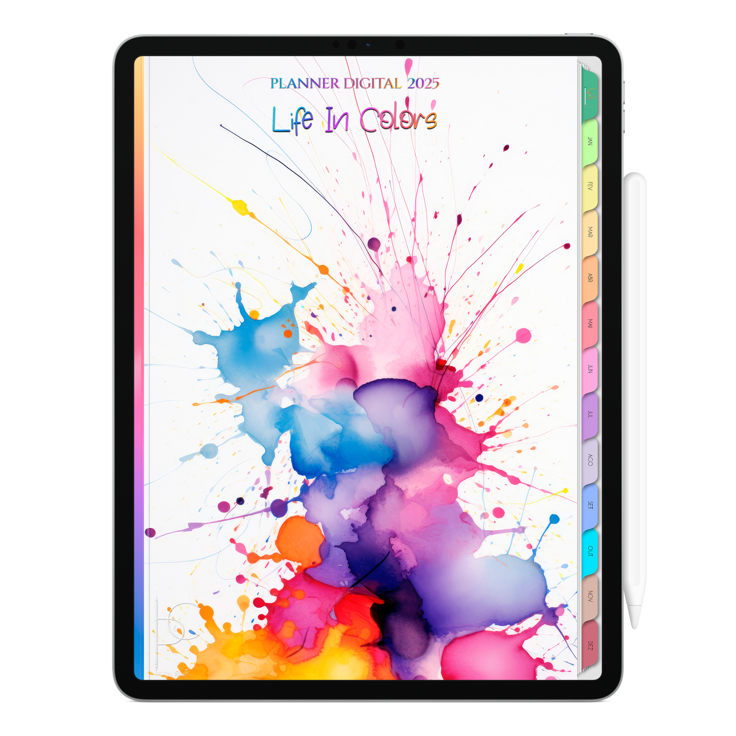 Planner Digital Vertical Life In Colors 2025 Sopro Divino pt-BR • Para iPad e Tablet Android • Download Imediato