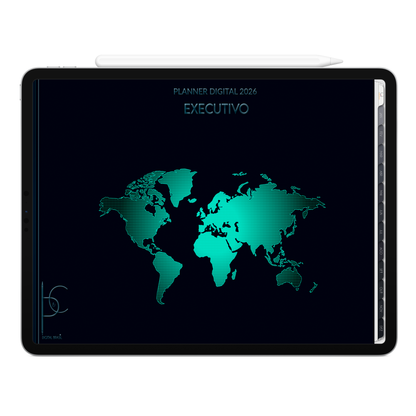 Planner Digital 2026 Horizontal Executivo Presença Magistral pt-BR • Para iPad e Tablet Android • Download Imediato