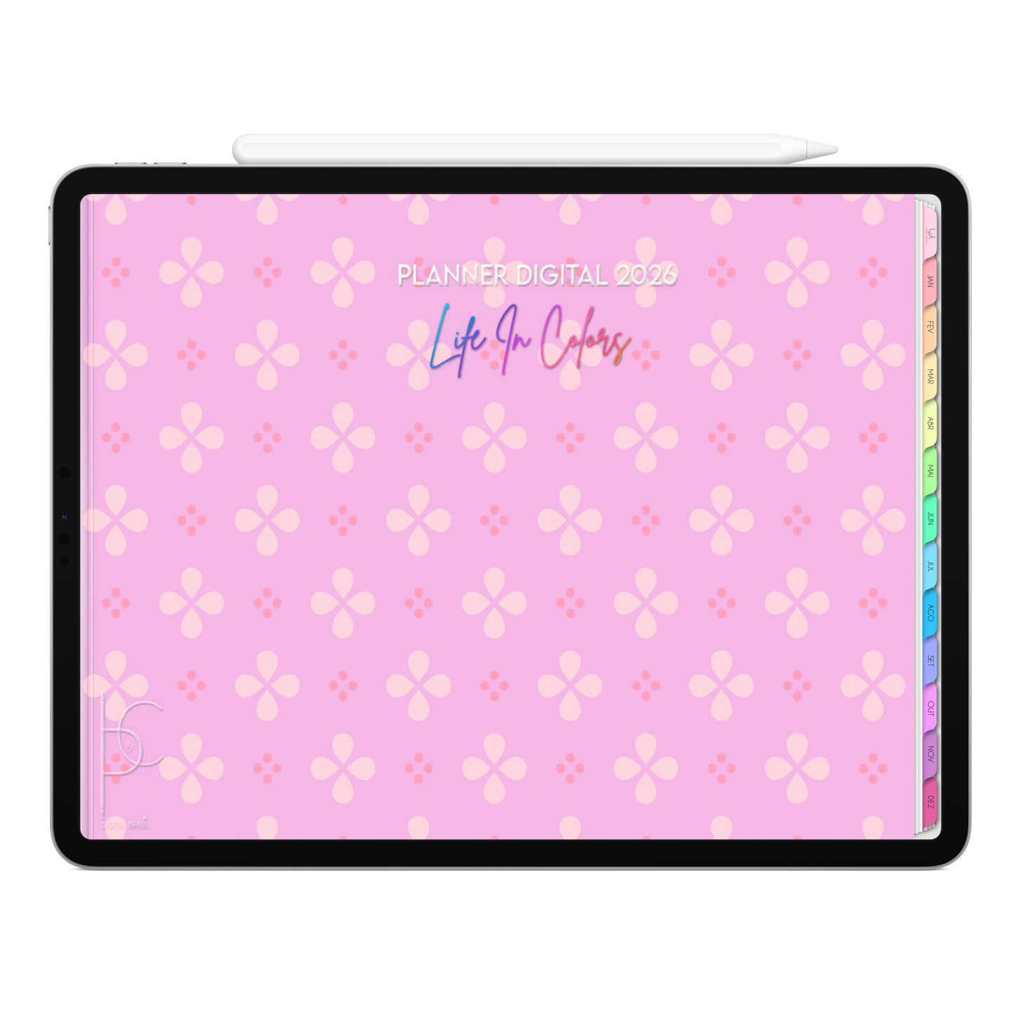 Planner Digital 2026 Horizontal Life In Colors Esperança Persistente pt-BR • Para iPad e Tablet Android • Download Imediato