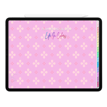 Planner Digital 2026 Horizontal Life In Colors Caminho Interno pt-BR • Para iPad e Tablet Android • Download Imediato