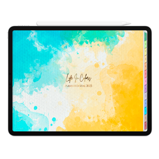 Planner Digital 2025 Horizontal Life In Colors Infinito Brando pt-BR • Para iPad e Tablet Android • Download Imediato