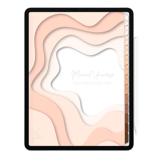 Planner Digital Vertical Minimal Universe 2025 Caminho das Nuvens pt-BR • Para iPad e Tablet Android • Download Imediato