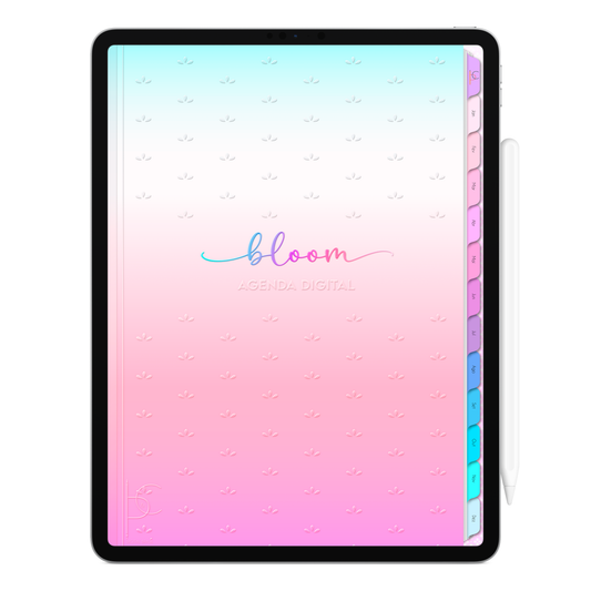 Agenda Digital Permanente Não Datada Bloom Autêntica • Para iPad e Tablet Android • Download Imediato