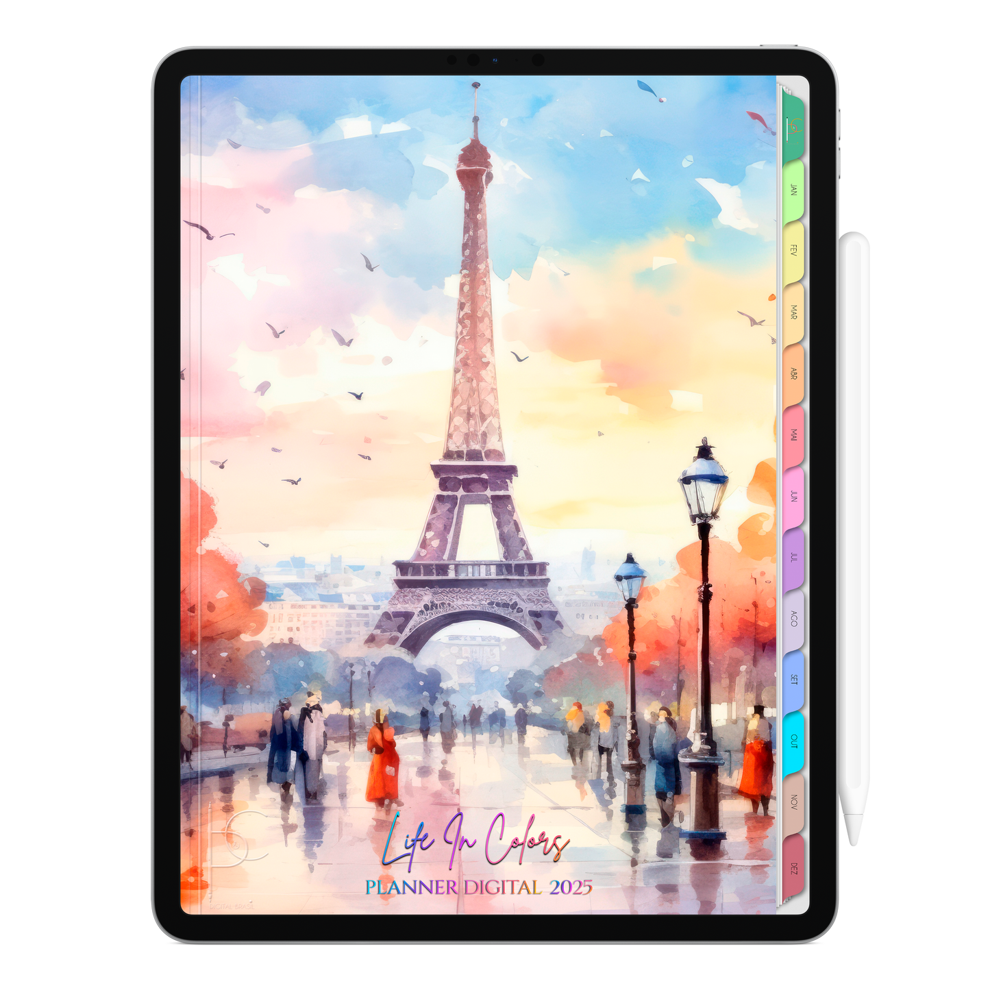 Planner Digital Vertical Life In Colors 2025 Ruptura Harmônica pt-BR • Para iPad e Tablet Android • Download Imediato