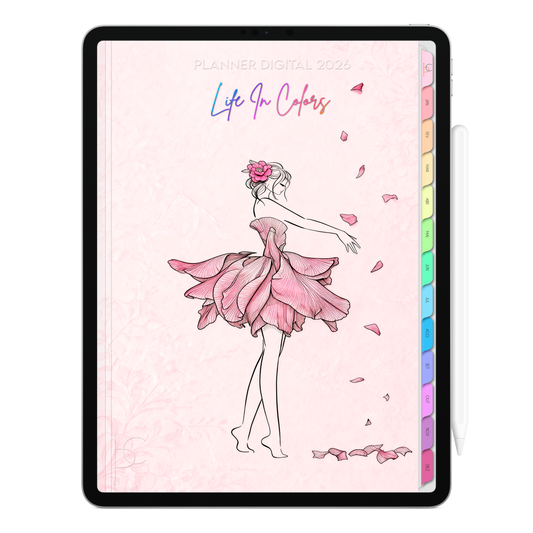 Planner Digital 2026 Vertical Life In Colors Grandeza Interior pt-BR • Para iPad e Tablet Android • Download Imediato