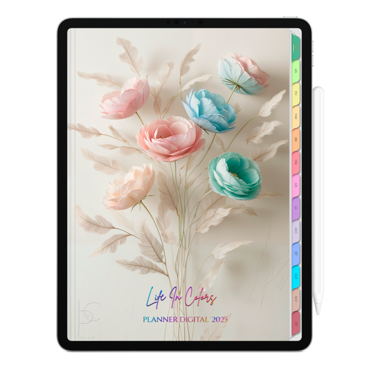 Planner Digital Vertical Life In Colors 2025 Energia Criativa pt-BR • Para iPad e Tablet Android • Download Imediato