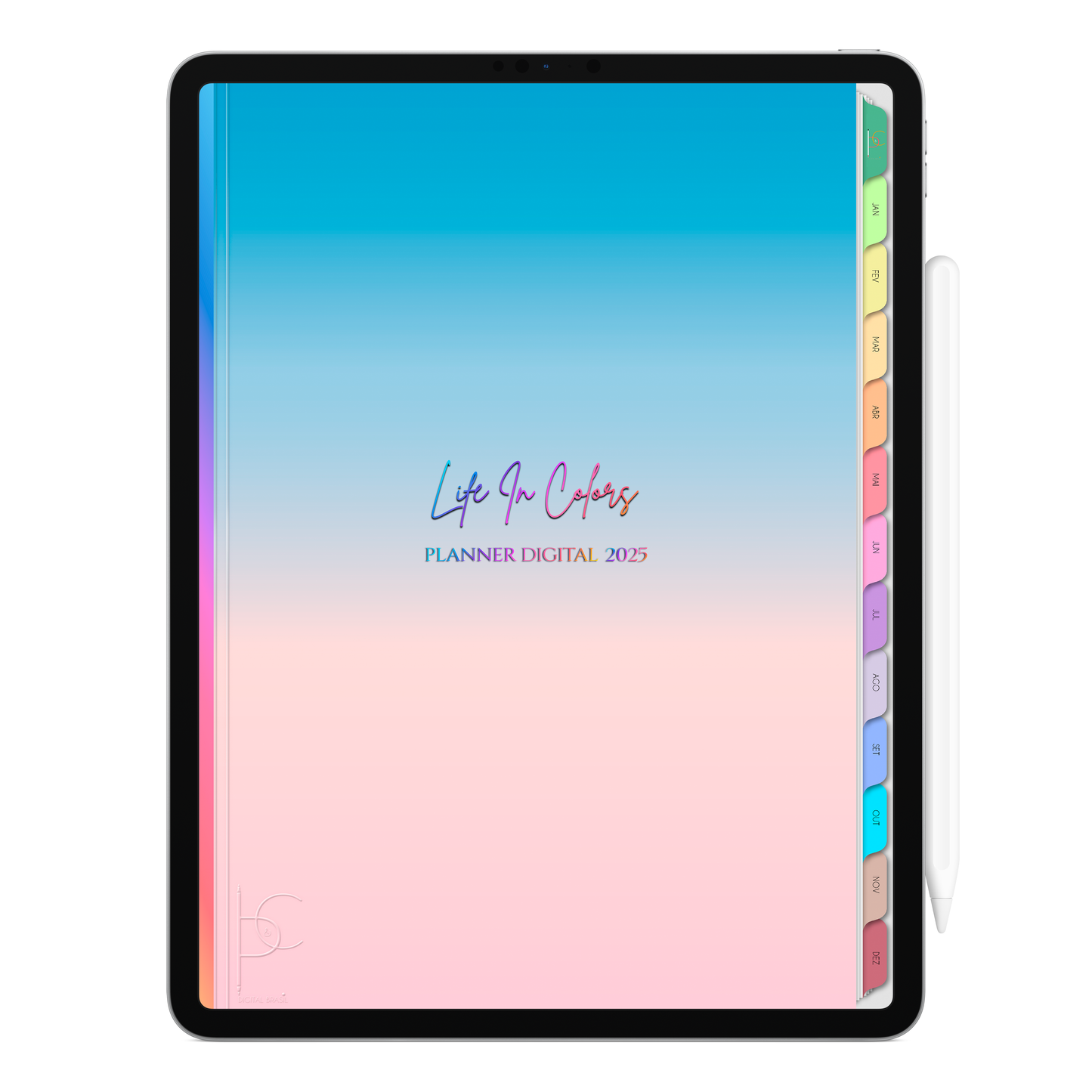 Planner Digital Vertical Life In Colors 2025 Sopro de Energia pt-BR • Para iPad e Tablet Android • Download Imediato