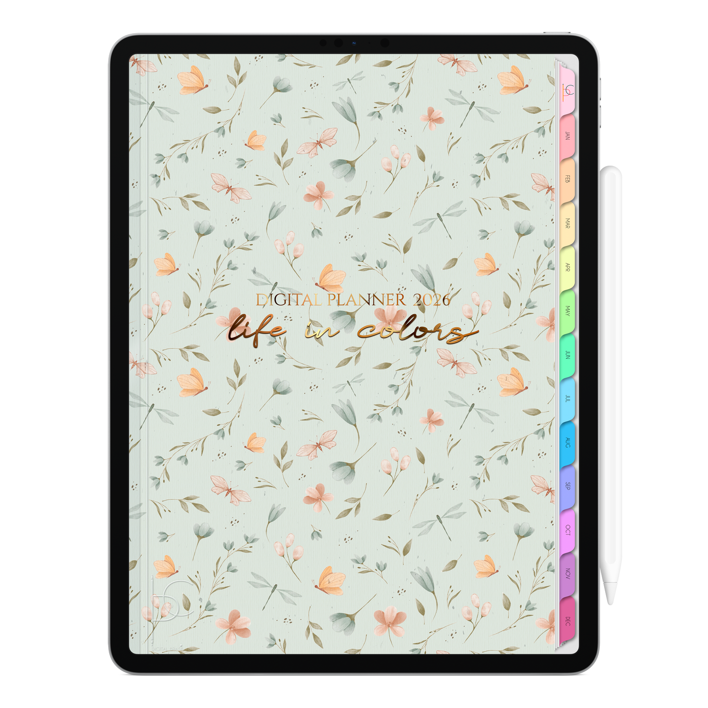 Digital Planner 2026 Vertical Life In Colors Pure Harmony ENG • For iPad and Android Tablet • Immediate Download