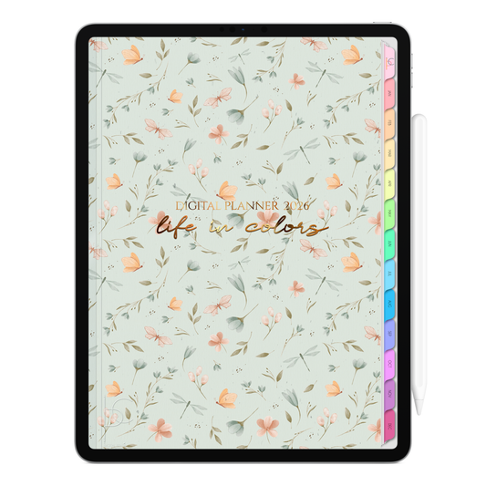 Digital Planner 2026 Vertical Life In Colors Pure Harmony ENG • For iPad and Android Tablet • Immediate Download