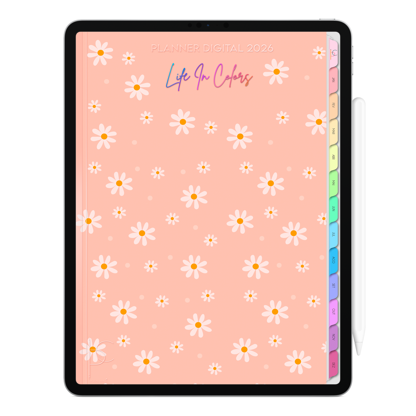 Planner Digital 2026 Vertical Life In Colors Poder Silencioso pt-BR • Para iPad e Tablet Android • Download Imediato