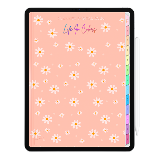Planner Digital 2026 Vertical Life In Colors Poder Silencioso pt-BR • Para iPad e Tablet Android • Download Imediato