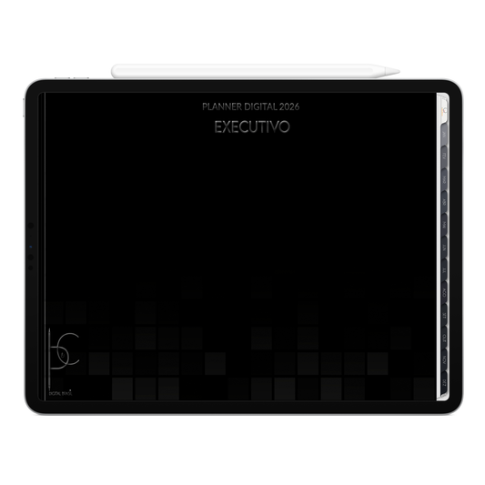Planner Digital 2026 Horizontal Executivo Impacto Discreto pt-BR • Para iPad e Tablet Android • Download Imediato