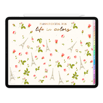 Planner Digital 2026 Horizontal Life In Colors Esperança Persistente pt-BR • Para iPad e Tablet Android • Download Imediato