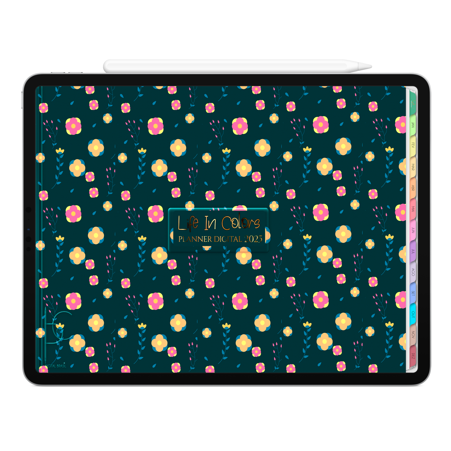 Planner Digital 2025 Horizontal Life In Colors Toque de Harmonia pt-BR • Para iPad e Tablet Android • Download Imediato