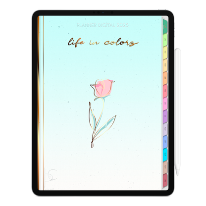 Planner Digital Vertical Life In Colors 2025 Sublime pt-BR • Para iPad e Tablet Android • Download Imediato