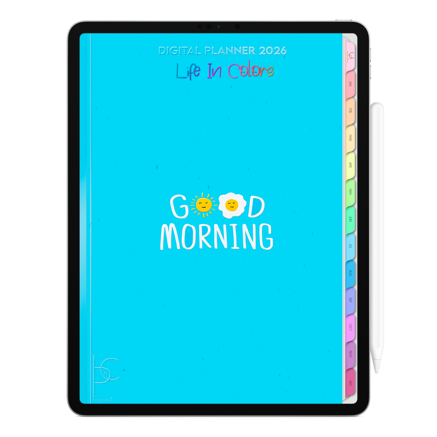 Digital Planner 2026 Vertical Life In Colors Good Morning ENG • For iPad and Android Tablet • Immediate Download