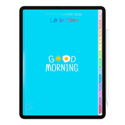Digital Planner 2026 Vertical Life In Colors Good Morning ENG • For iPad and Android Tablet • Immediate Download