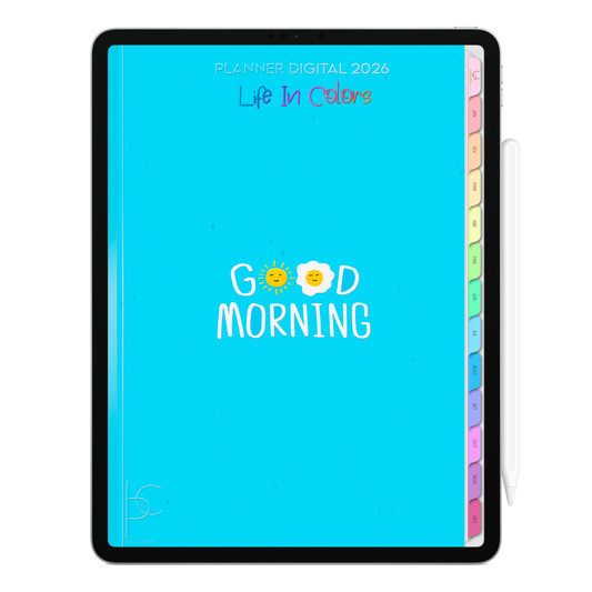 Planner Digital 2026 Vertical Life In Colors Harmonia Radiante pt-BR • Para iPad e Tablet Android • Download Imediato